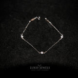 Triple Stone Aaliyah Bracelet - 925 Silver - Luxsy Jewels