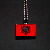 Albania Flag Pendant - Luxsy Jewels