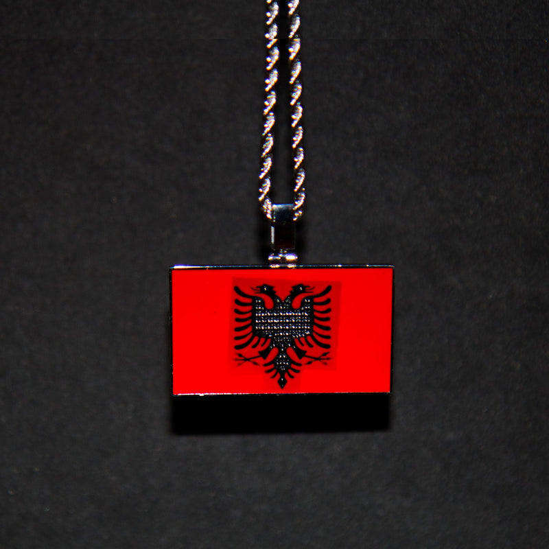 Albania Flag Pendant - Luxsy Jewels