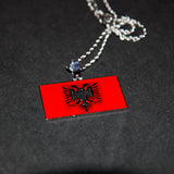 Albania Flag Pendant - Luxsy Jewels