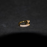 Gold Iced Ring - 925 Silver - Luxsy Jewels