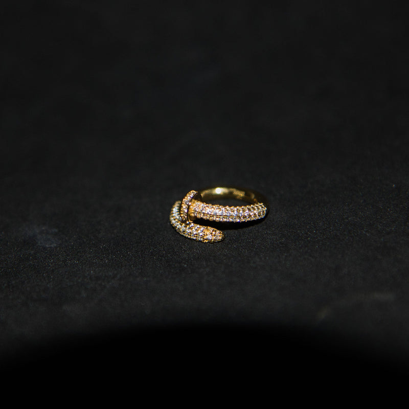 Gold Iced Ring - 925 Silver - Luxsy Jewels