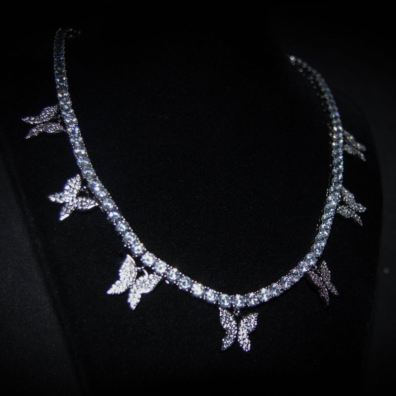 Luxsy Butterfly Choker - 18K White Gold - Luxsy Jewels