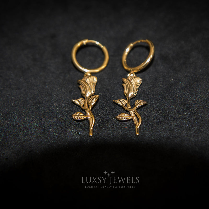Rose Earring - Gold - Luxsy Jewels