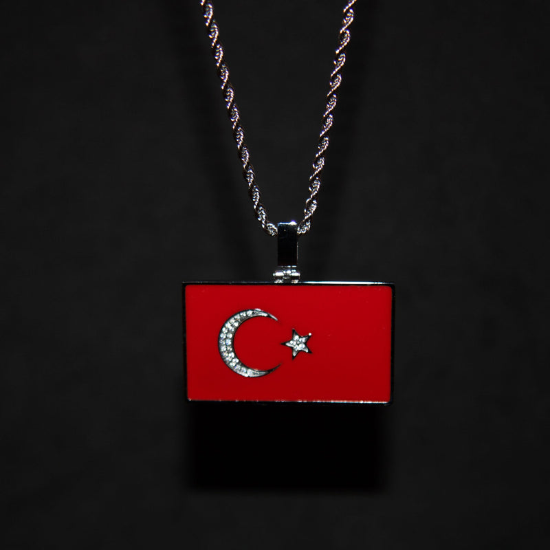 Turkey Flag Pendant - Luxsy Jewels